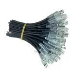 Cáp Điện Bấm Cose 1 Đầu FDD6.3mm Dài 100mm Màu Đen Lõi 1.5mm
